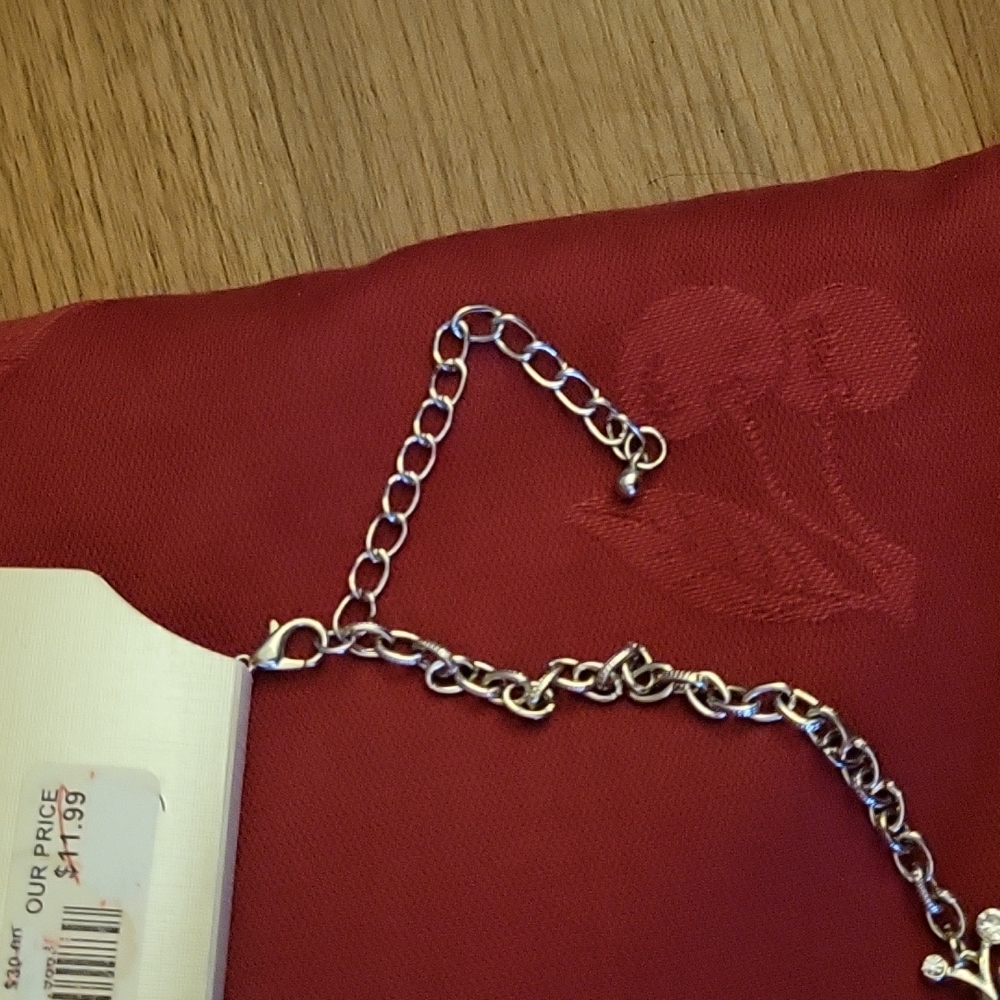 Cato silver & rhinestone necklace lobster claw fastener 19" Adjustable New… - Picture 3 of 5